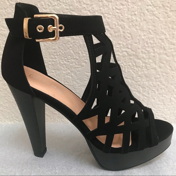 Fashion Women’s Bonica Platform Heel Sandal -Black - Picture 2 of 5